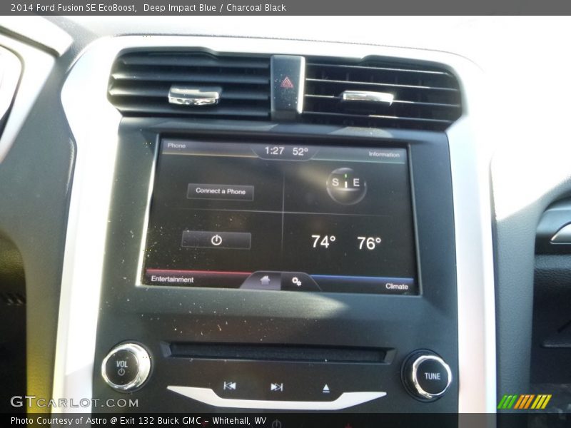 Deep Impact Blue / Charcoal Black 2014 Ford Fusion SE EcoBoost