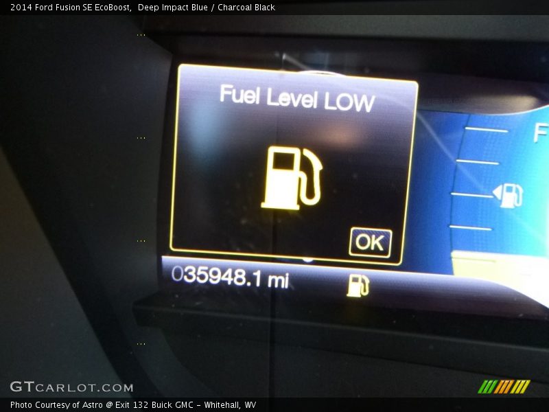 Deep Impact Blue / Charcoal Black 2014 Ford Fusion SE EcoBoost