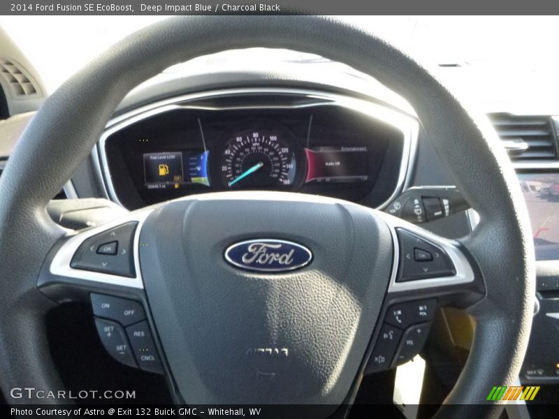 Deep Impact Blue / Charcoal Black 2014 Ford Fusion SE EcoBoost