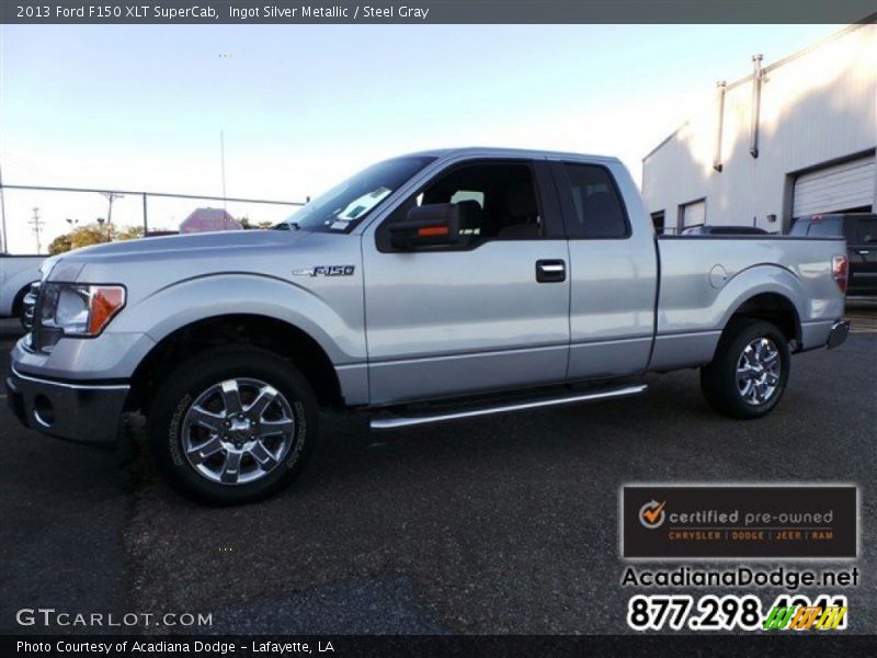 Ingot Silver Metallic / Steel Gray 2013 Ford F150 XLT SuperCab