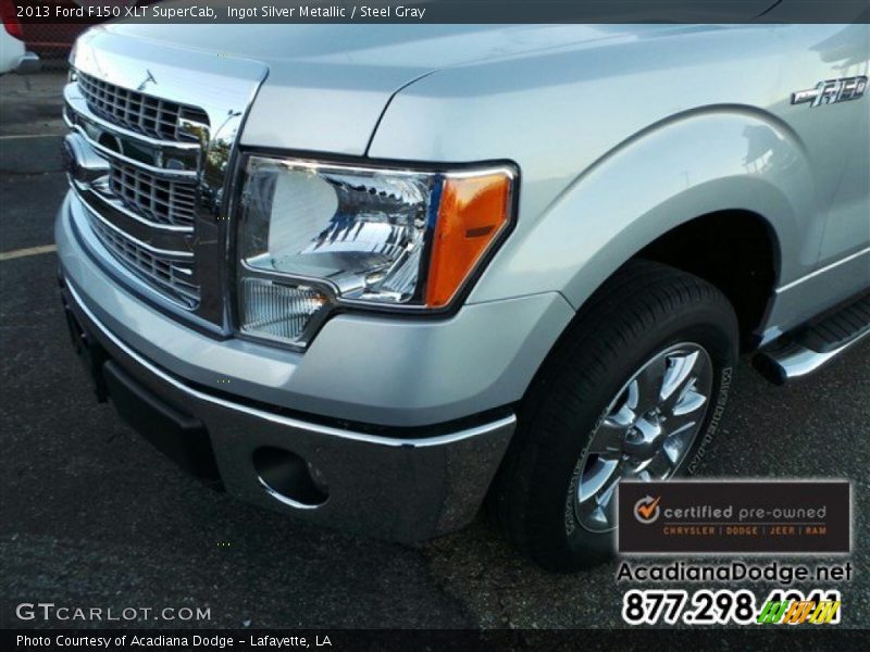 Ingot Silver Metallic / Steel Gray 2013 Ford F150 XLT SuperCab