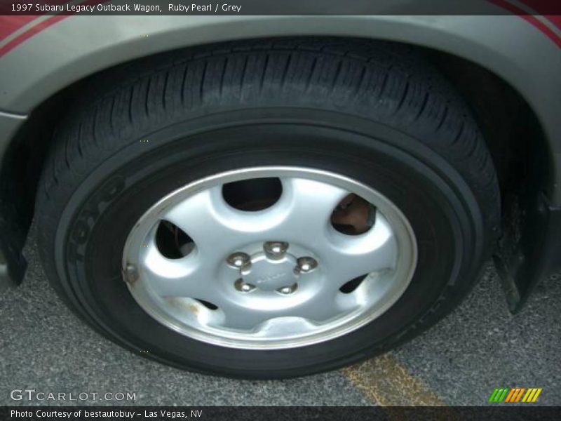 Ruby Pearl / Grey 1997 Subaru Legacy Outback Wagon