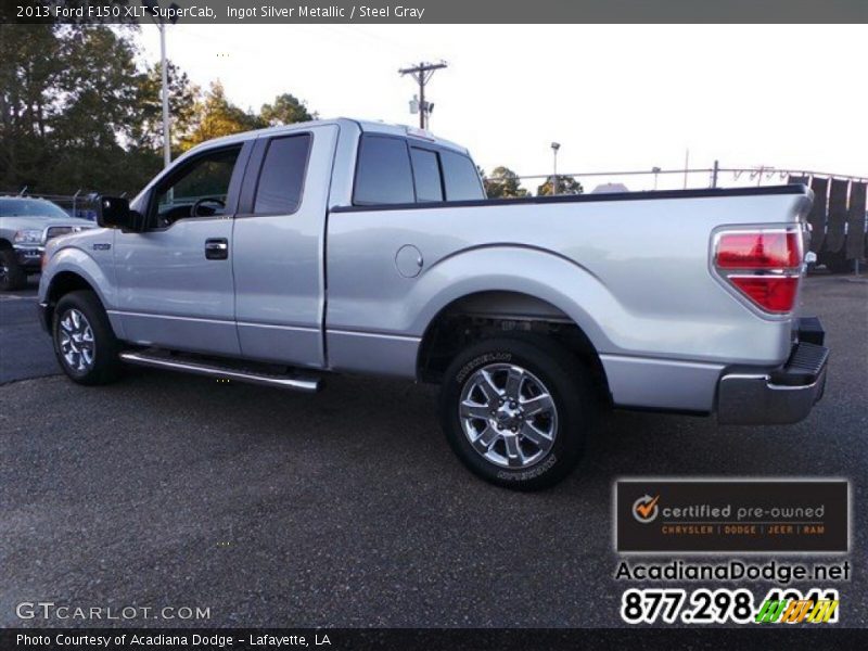 Ingot Silver Metallic / Steel Gray 2013 Ford F150 XLT SuperCab