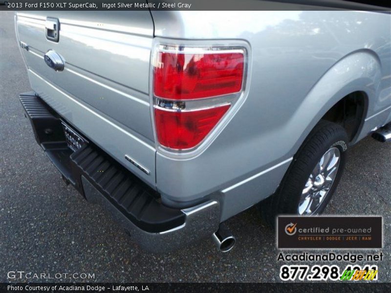 Ingot Silver Metallic / Steel Gray 2013 Ford F150 XLT SuperCab