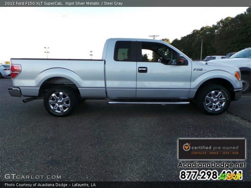 Ingot Silver Metallic / Steel Gray 2013 Ford F150 XLT SuperCab