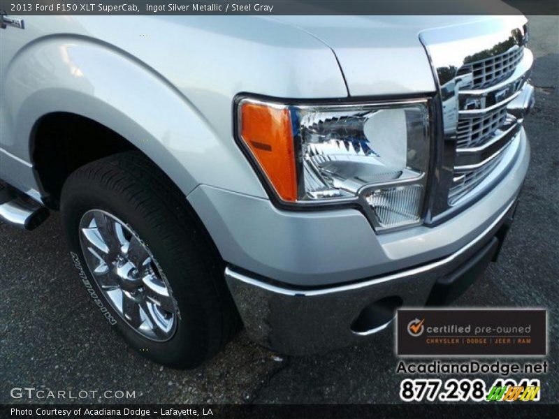 Ingot Silver Metallic / Steel Gray 2013 Ford F150 XLT SuperCab