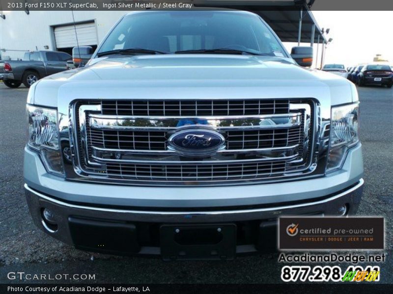 Ingot Silver Metallic / Steel Gray 2013 Ford F150 XLT SuperCab