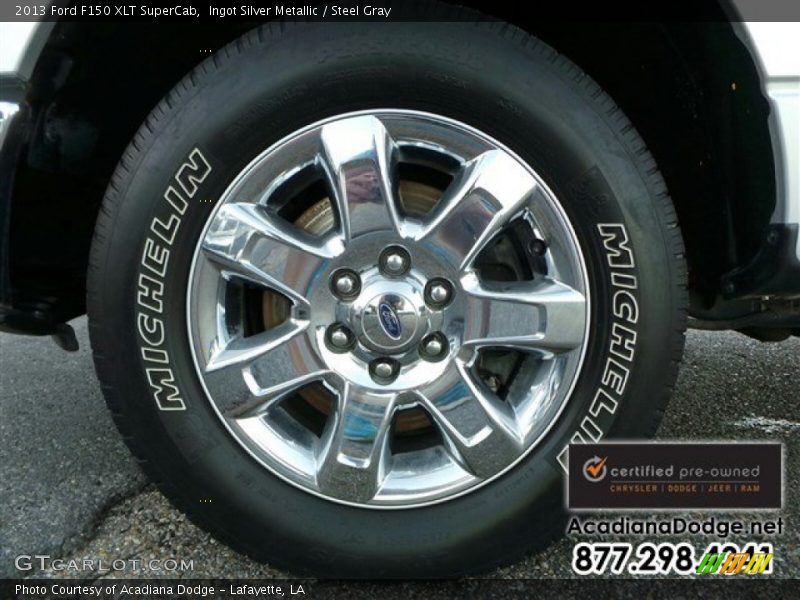 Ingot Silver Metallic / Steel Gray 2013 Ford F150 XLT SuperCab