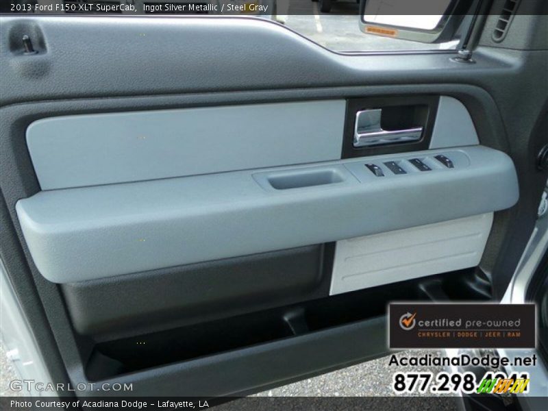 Ingot Silver Metallic / Steel Gray 2013 Ford F150 XLT SuperCab