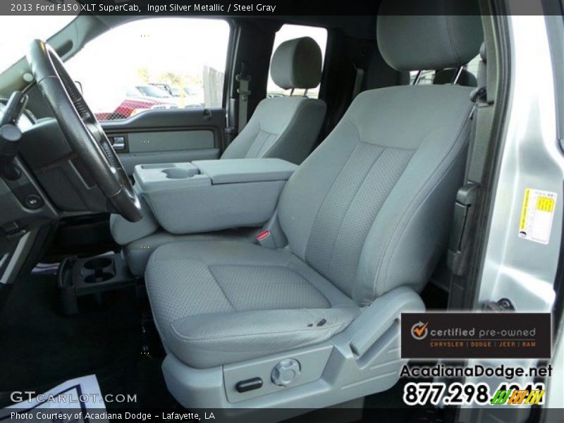 Ingot Silver Metallic / Steel Gray 2013 Ford F150 XLT SuperCab