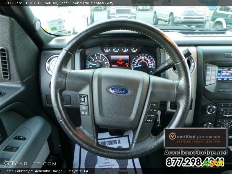 Ingot Silver Metallic / Steel Gray 2013 Ford F150 XLT SuperCab