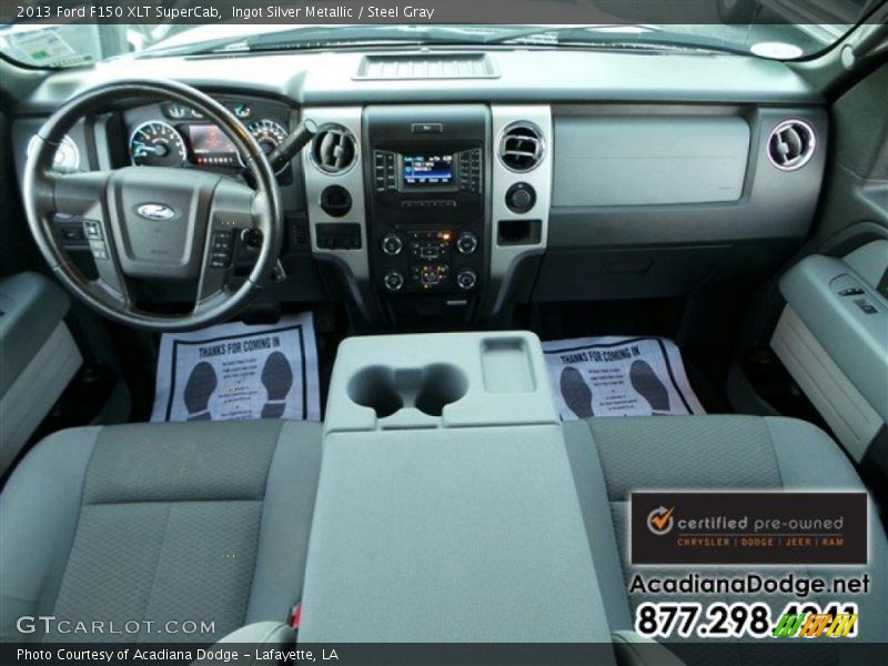Ingot Silver Metallic / Steel Gray 2013 Ford F150 XLT SuperCab