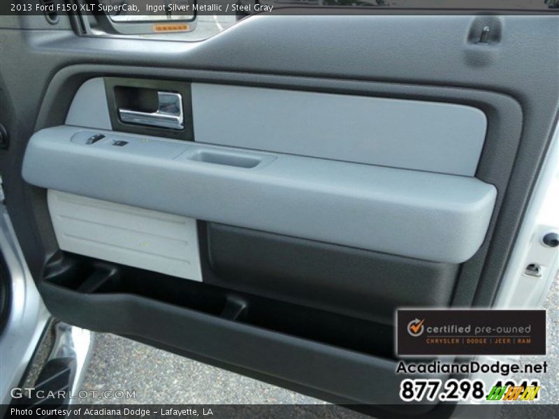 Ingot Silver Metallic / Steel Gray 2013 Ford F150 XLT SuperCab