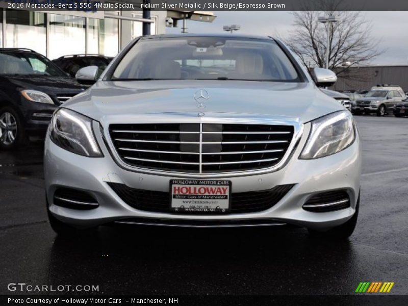 Iridium Silver Metallic / Silk Beige/Espresso Brown 2016 Mercedes-Benz S 550 4Matic Sedan