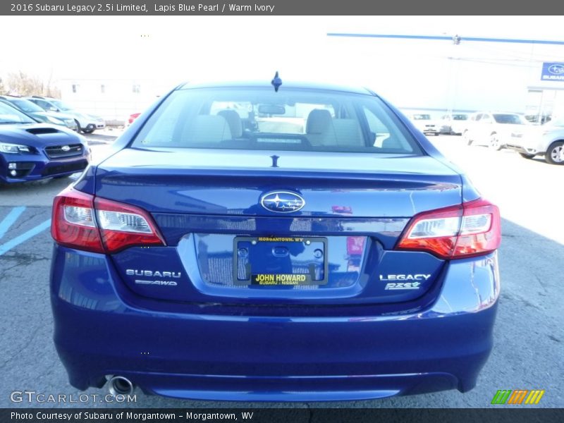 Lapis Blue Pearl / Warm Ivory 2016 Subaru Legacy 2.5i Limited