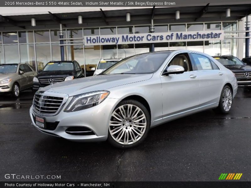 Iridium Silver Metallic / Silk Beige/Espresso Brown 2016 Mercedes-Benz S 550 4Matic Sedan