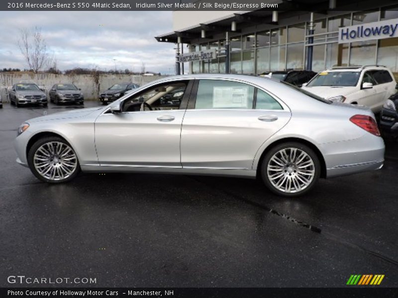 Iridium Silver Metallic / Silk Beige/Espresso Brown 2016 Mercedes-Benz S 550 4Matic Sedan