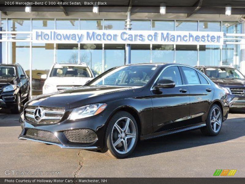 Black / Black 2016 Mercedes-Benz C 300 4Matic Sedan