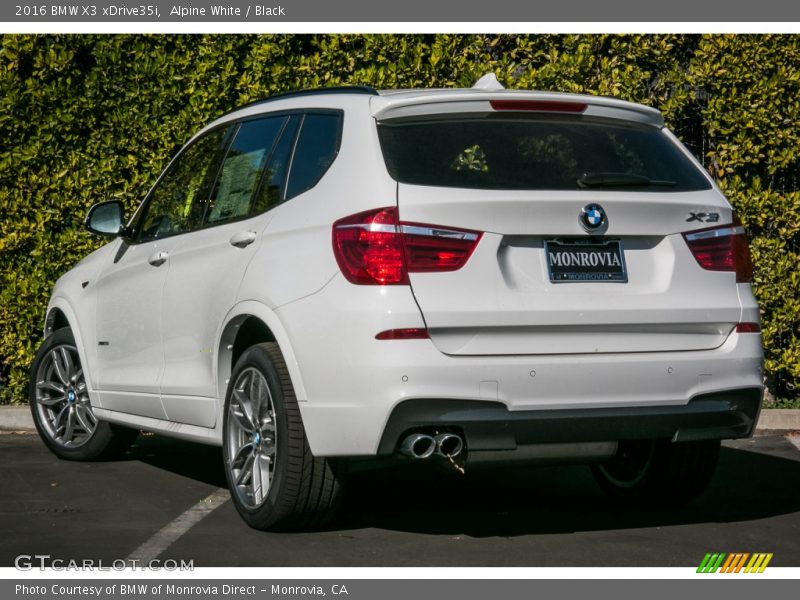 Alpine White / Black 2016 BMW X3 xDrive35i