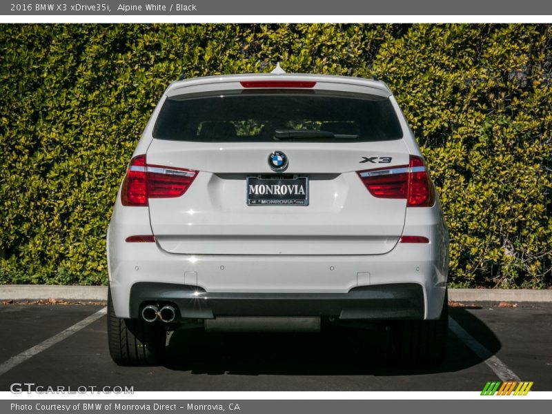 Alpine White / Black 2016 BMW X3 xDrive35i