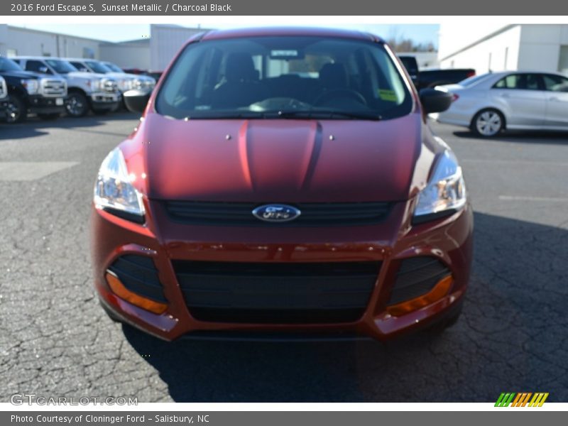 Sunset Metallic / Charcoal Black 2016 Ford Escape S