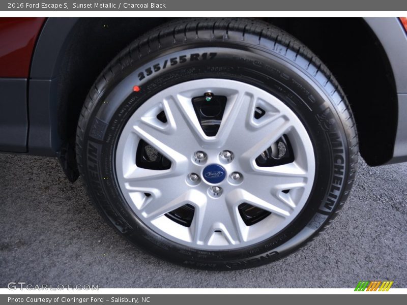 Sunset Metallic / Charcoal Black 2016 Ford Escape S