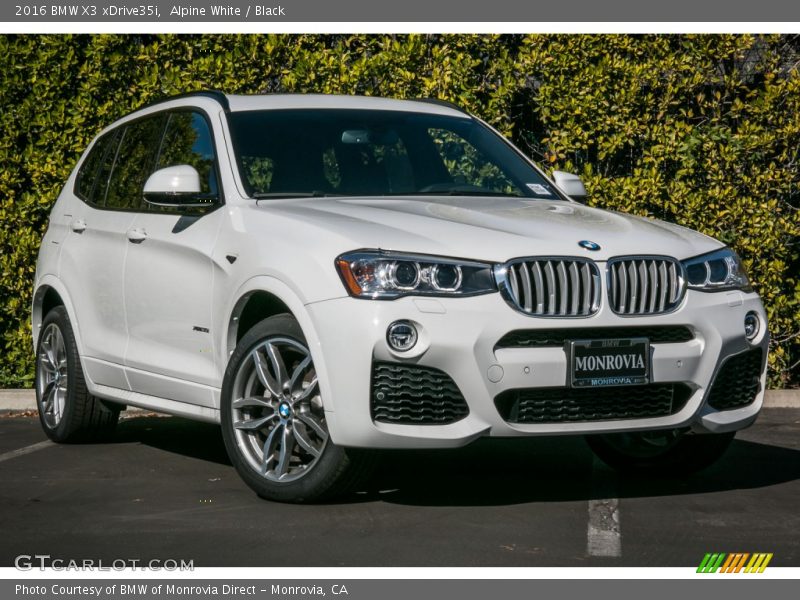 Alpine White / Black 2016 BMW X3 xDrive35i