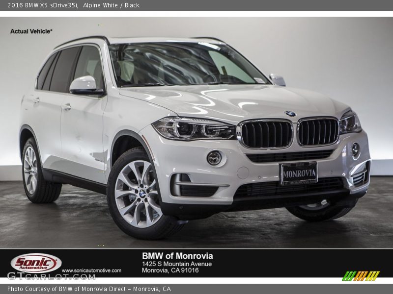 Alpine White / Black 2016 BMW X5 sDrive35i