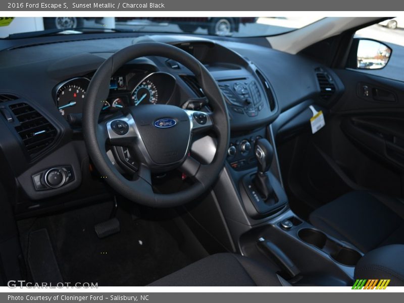 Sunset Metallic / Charcoal Black 2016 Ford Escape S