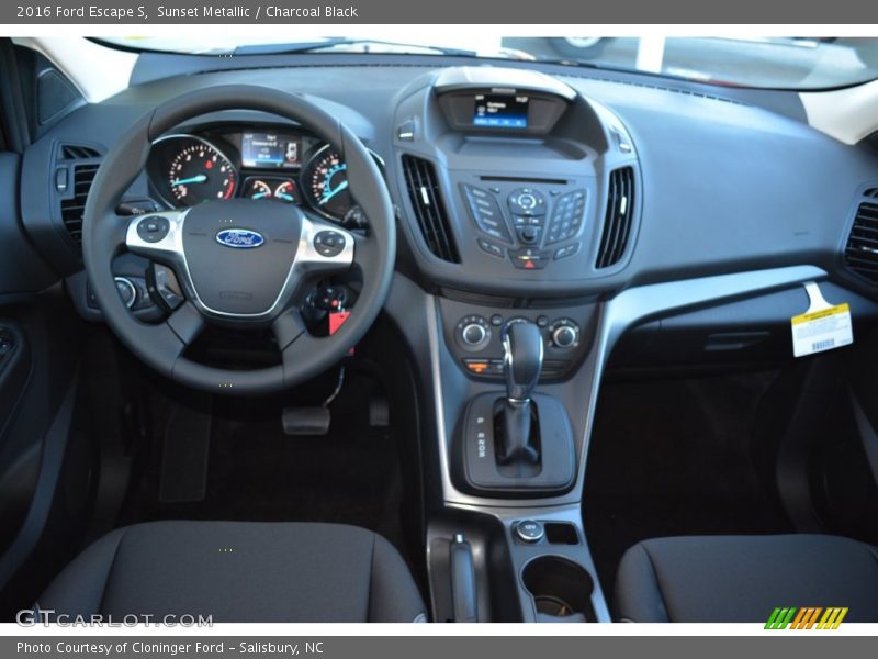 Sunset Metallic / Charcoal Black 2016 Ford Escape S
