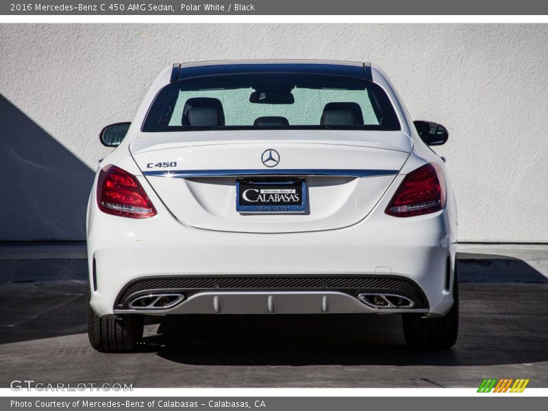 Polar White / Black 2016 Mercedes-Benz C 450 AMG Sedan