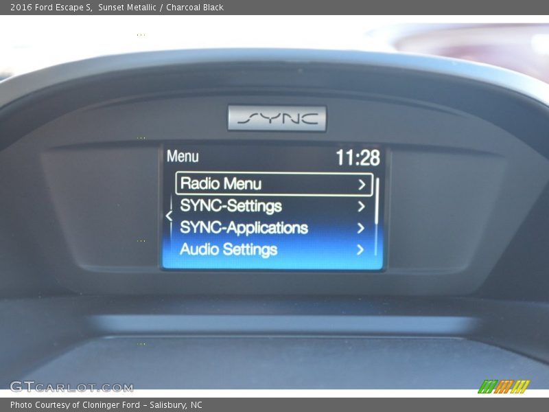 Sunset Metallic / Charcoal Black 2016 Ford Escape S