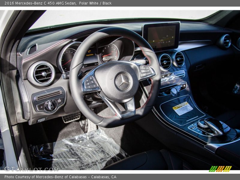 Polar White / Black 2016 Mercedes-Benz C 450 AMG Sedan