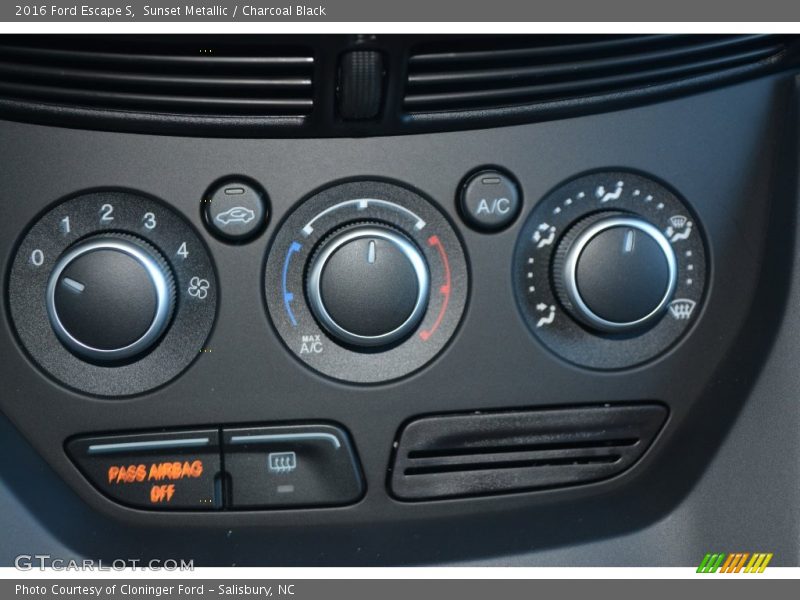 Sunset Metallic / Charcoal Black 2016 Ford Escape S