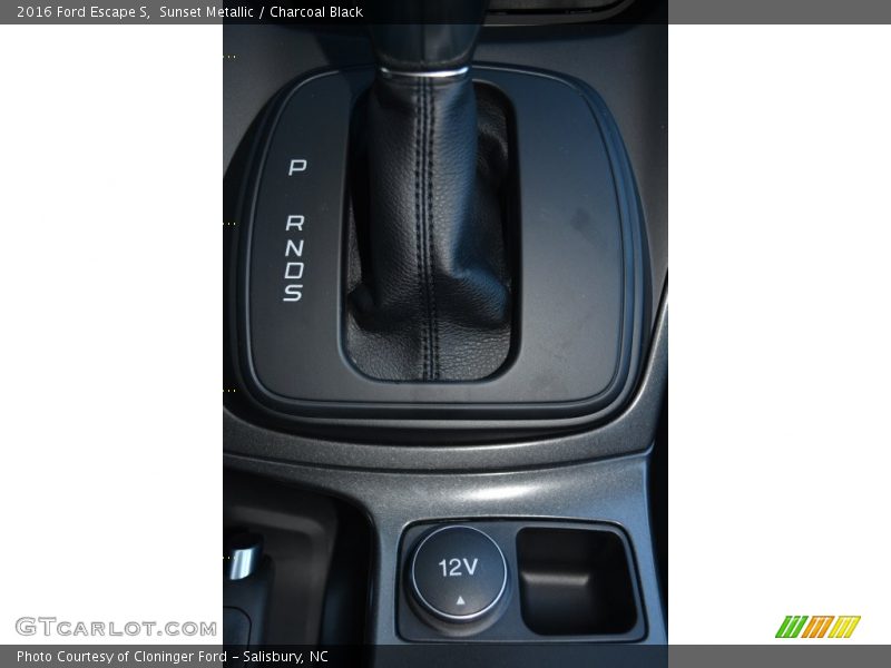 Sunset Metallic / Charcoal Black 2016 Ford Escape S