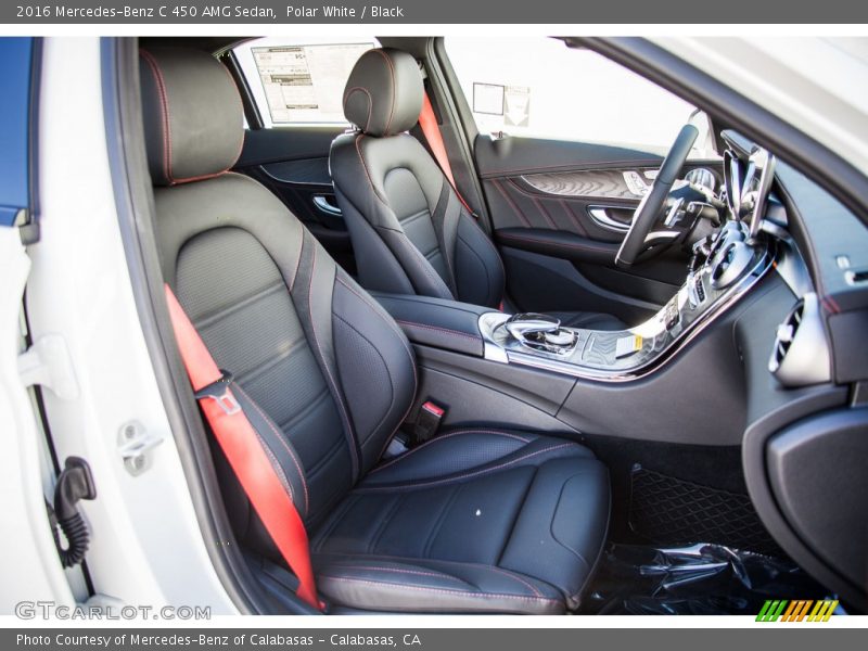 Polar White / Black 2016 Mercedes-Benz C 450 AMG Sedan