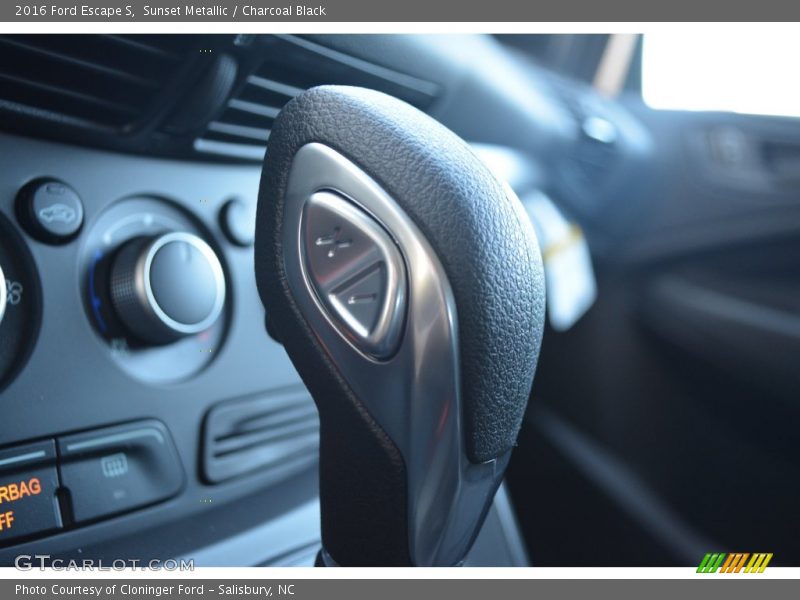 Sunset Metallic / Charcoal Black 2016 Ford Escape S