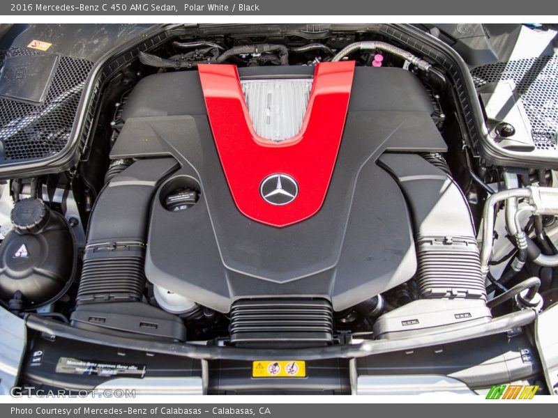 Polar White / Black 2016 Mercedes-Benz C 450 AMG Sedan