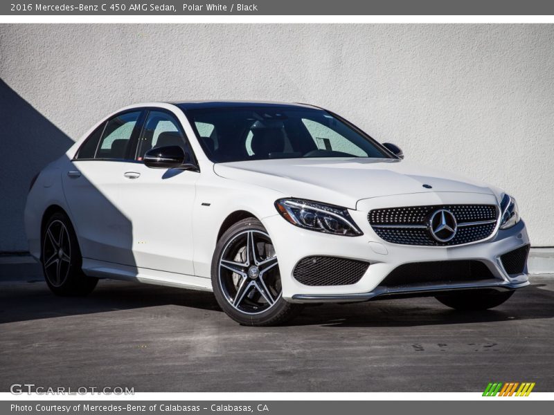 Polar White / Black 2016 Mercedes-Benz C 450 AMG Sedan