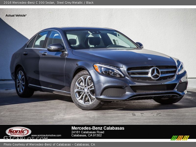 Steel Grey Metallic / Black 2016 Mercedes-Benz C 300 Sedan