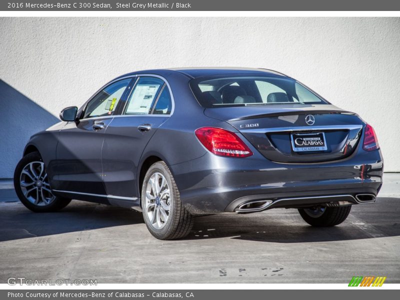 Steel Grey Metallic / Black 2016 Mercedes-Benz C 300 Sedan