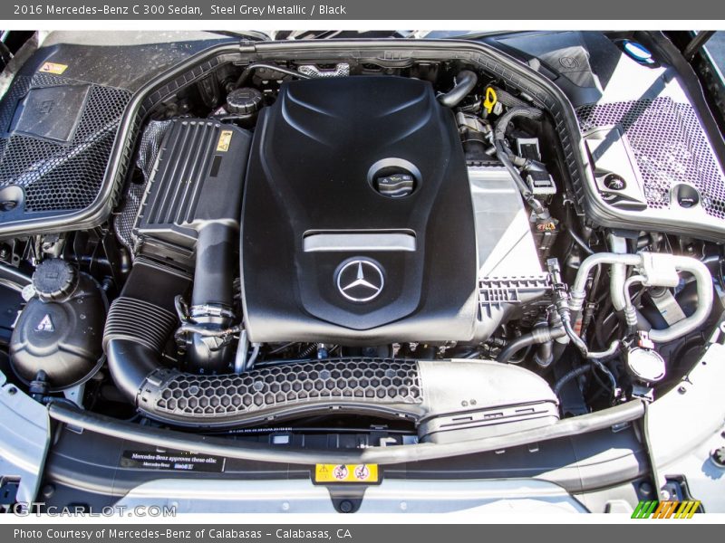 Steel Grey Metallic / Black 2016 Mercedes-Benz C 300 Sedan