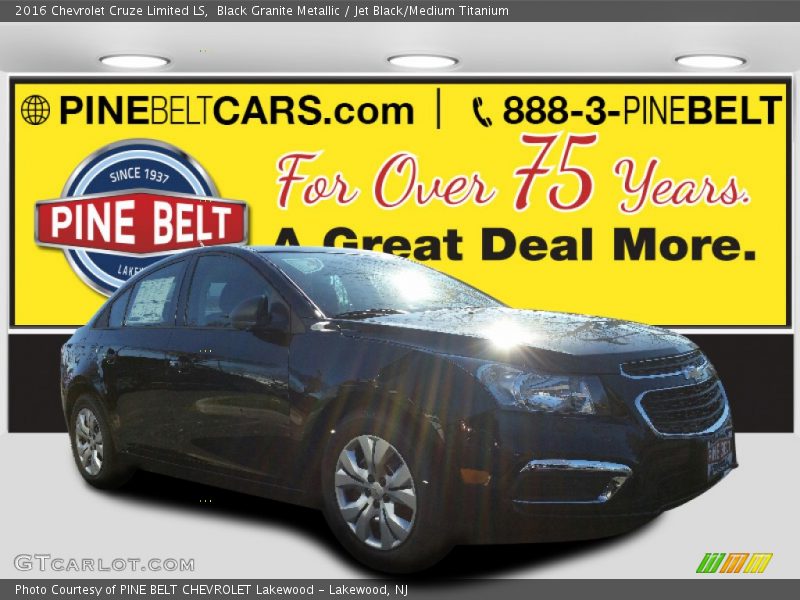 Black Granite Metallic / Jet Black/Medium Titanium 2016 Chevrolet Cruze Limited LS