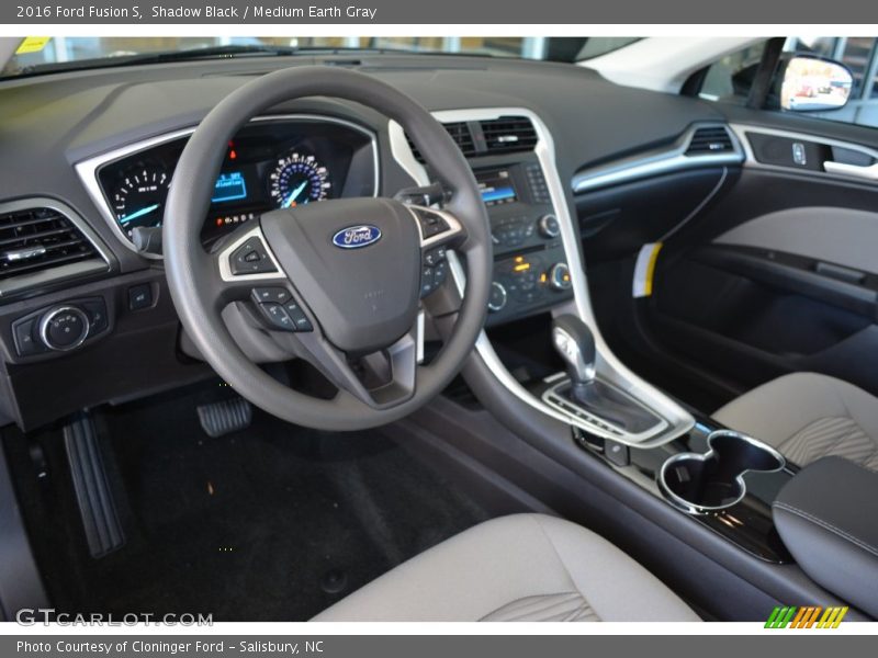 Shadow Black / Medium Earth Gray 2016 Ford Fusion S
