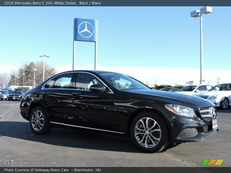 Black / Black 2016 Mercedes-Benz C 300 4Matic Sedan