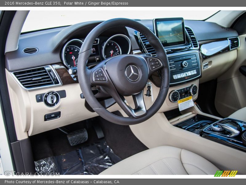 Polar White / Ginger Beige/Espresso 2016 Mercedes-Benz GLE 350