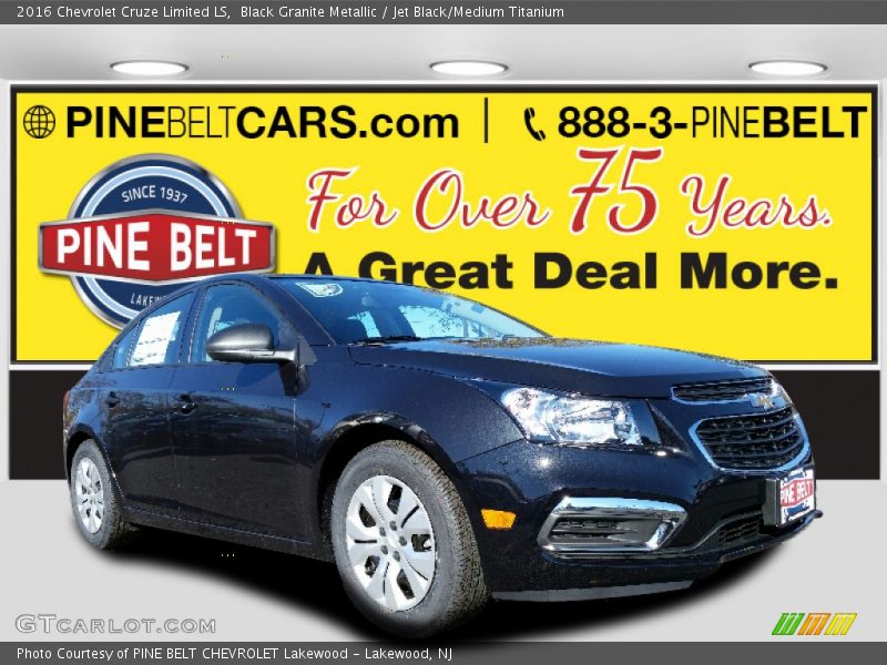 Black Granite Metallic / Jet Black/Medium Titanium 2016 Chevrolet Cruze Limited LS