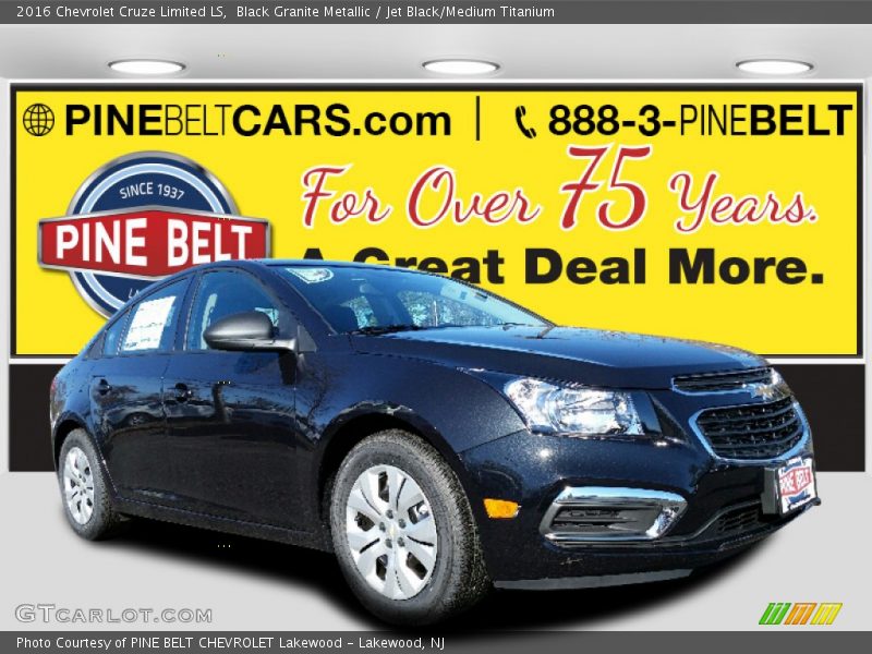 Black Granite Metallic / Jet Black/Medium Titanium 2016 Chevrolet Cruze Limited LS
