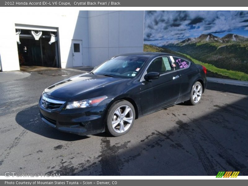 Crystal Black Pearl / Black 2012 Honda Accord EX-L V6 Coupe