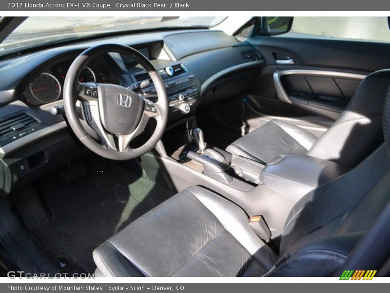 Crystal Black Pearl / Black 2012 Honda Accord EX-L V6 Coupe